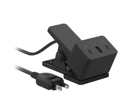 【エレコム】クリップ型AC充電器(67W/USB Type-C(TM)×2+USB-A×1)ブラック