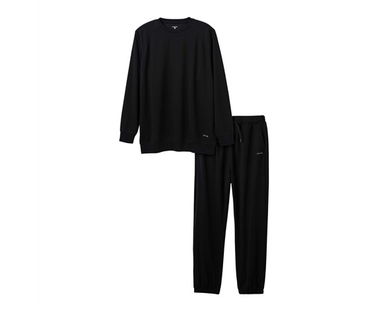 【ECLEAR】 リカバリーウェア 長袖ロングパンツ セット ブラック  XL HCM-RW02XLBK
