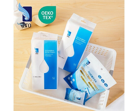 ITOクレンジングバスタオル6個＋大判圧縮タオル6P×3個