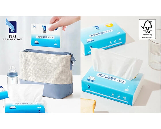 ITOダブル保湿ティッシュセット（120組×12個、40組×8個）