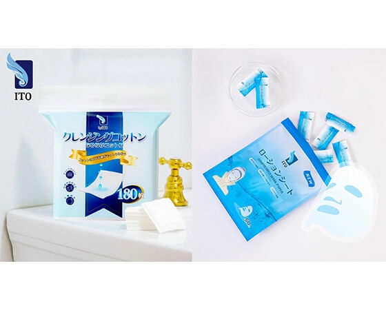 ITOクレンジングコットン6個、ローションシート2個セット