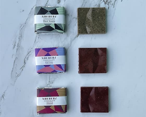 【SHEBERY】 Flavor Chocolate Set 3種(アールグレイ、アーモンドミルク、黒ごま)