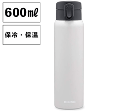 【予約】ステンレスケータイボトル　ワンタッチ アッシュホワイト SB-O600