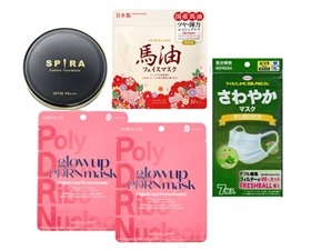 【福袋】フェイスマスク使い比べセット（PDRNフェイスマスク1枚×2、馬油フェイスマスク30枚、SPIRA クッションファンデーション、さわやかマスク7枚）