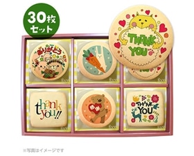 【ありがとう】 メッセージクッキーお得な30枚セット 箱入り お礼 プチギフト