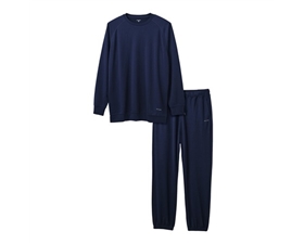 【ECLEAR】 リカバリーウェア 長袖ロングパンツ セット ネイビー XL HCM-RW02XLNV