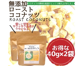 無添加ローストココナッツ80g(40g×2袋)